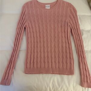 Kate Hill Pink Cable Knit Sweater
